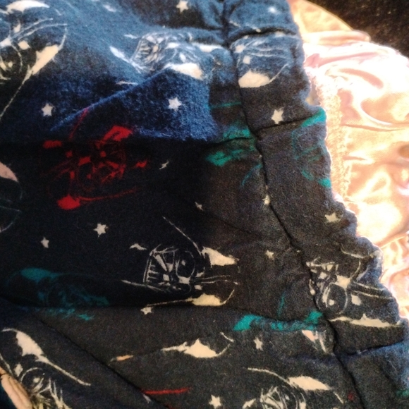 Star Wars Women's Navy Blue Pajama Top with Red & Teal Accents - Picture 3 of 6